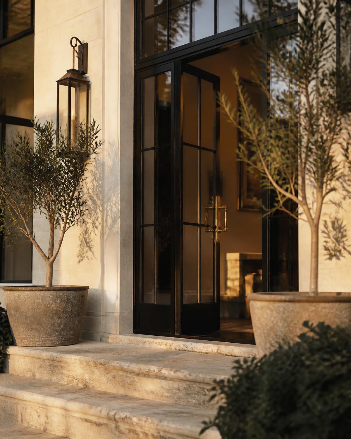 Architectural entry detail of a luxury Utah residence